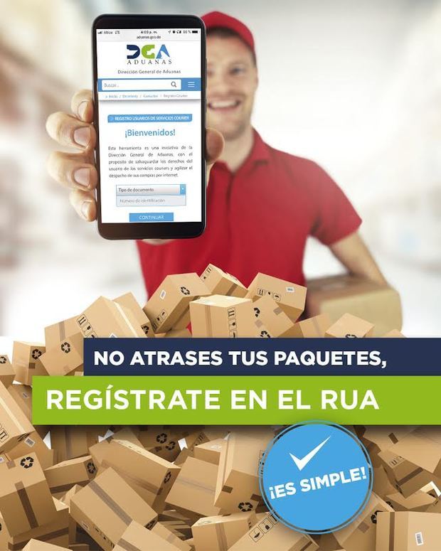 Aduanas recuerda a usuarios courier requisito RUA