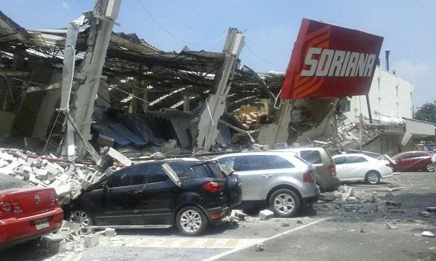 Daños producidos por el terremoto. 