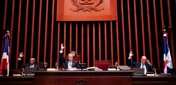 Senado al momento de la aprobación de la Comisión