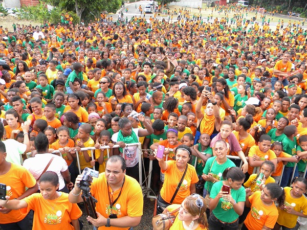 Participantes en el campamento