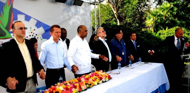 Mesa directiva del evento.