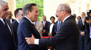 El jefe de Estado Danilo Medina recibe al presidente electo de Panamá 