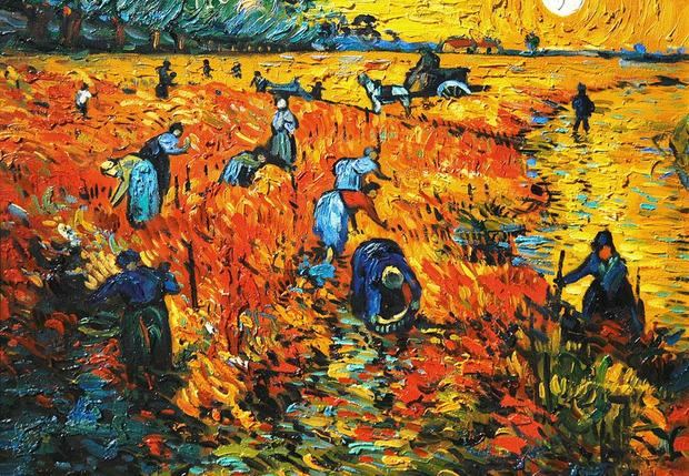 'El viñedo rojo cerca de Arlés', del holandés Vincent van Gogh.