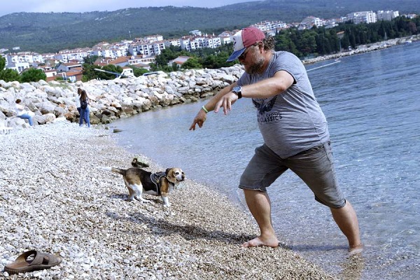 Turista con perro