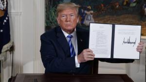 Trump rompe el pacto nuclear con Irán y restablece las sanciones