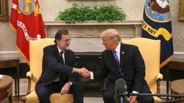 El presidente de España, Mariano Rajoy, y el presidente de los Estados Unidos, Donald Trump. 