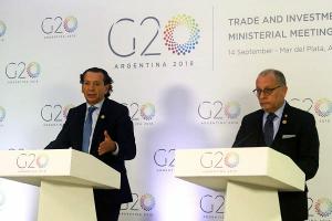 G20 ve en comercio un “motor de crecimiento” y aboga por “mercados abiertos”