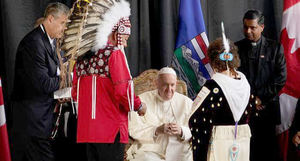 El papa pide perdón por el mal que causó la Iglesia católica a los indí­genas canadienses