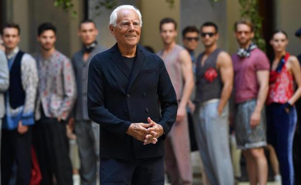 El diseñador italiano Giorgio Armani