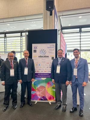 Franklin García Fermín, en el Foro Mundial de Educación 2023.