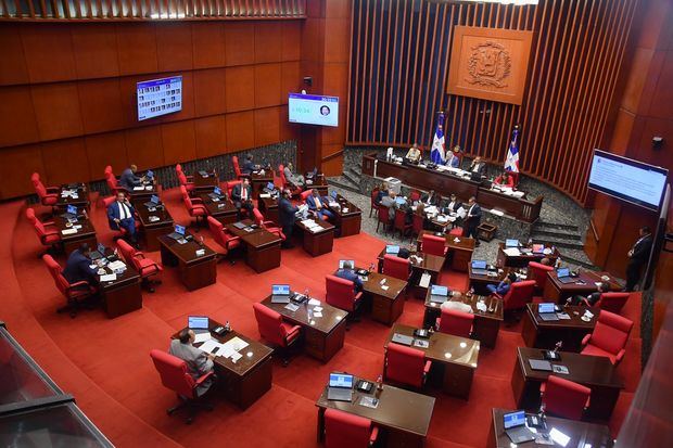 Sesión en el Senado de la República. 