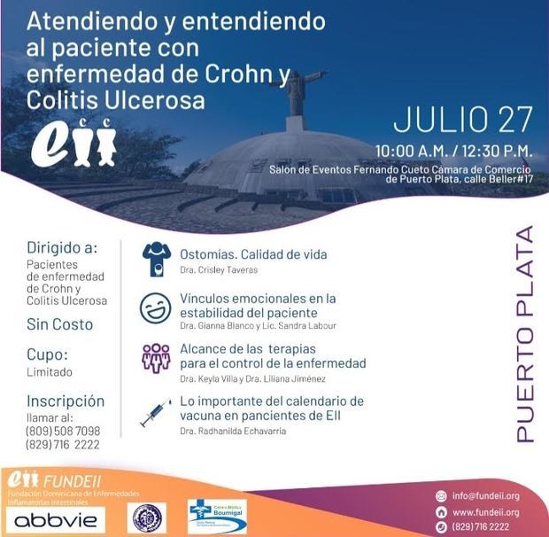 FUNDEII invita a taller sobre Enfermedad de Crohn y Colitis Ulcerosa