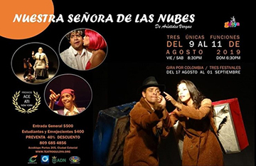Afiche obra de teatro 'Nuestra Señora de las Nubes'.