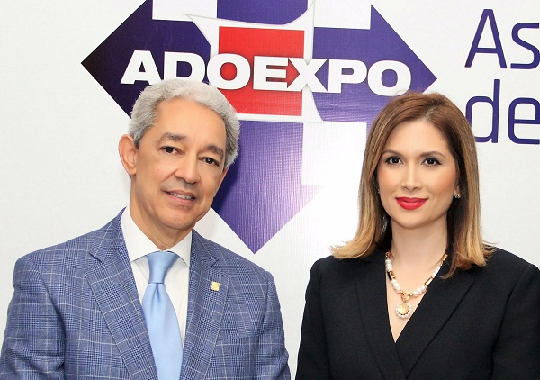 Luis Concepción y Odile Miniño Bogaert, presidente y vicepresidente ejecutiva de ADOEXPO