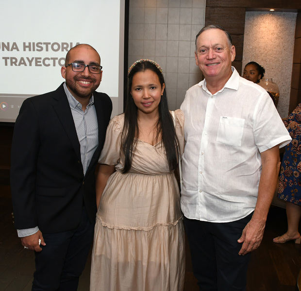 José Lluberes, Lisanny Blandino y Luis Minicuchi.