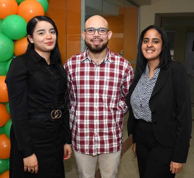 Chanely Tolentino, Anthony Paulino y Yamell Arias.