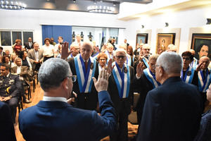 Momento de la juramentación.