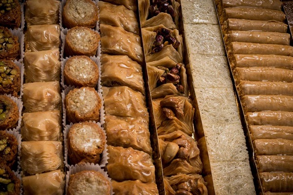 Cajas de “baklava” de Shatila 