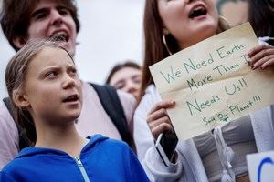 Greta Thunberg advierte frente a la Casa Blanca: 