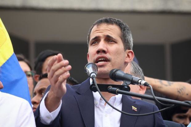 El jefe del Parlamento venezolano, Juan Guaidó, en Caracas, Venezuela.