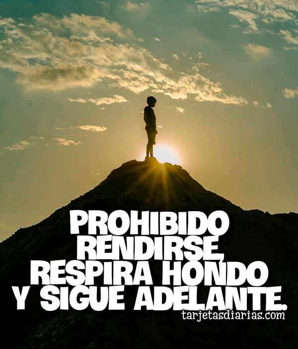 Prohibido rendirse.