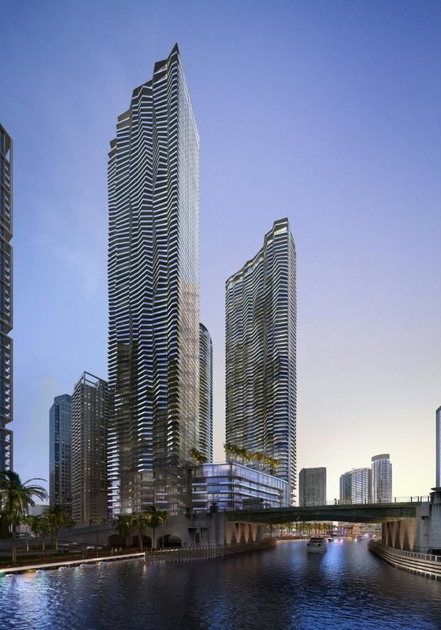 Perspectiva de exclusivo proyecto Baccarat Residences Miamil