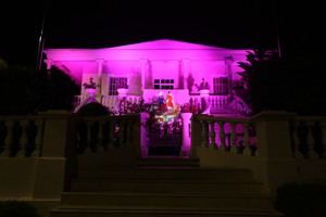 Despacho Primera Dama se ilumina de rosado por mes de la Sensibilización sobre el Cáncer de Mama 
