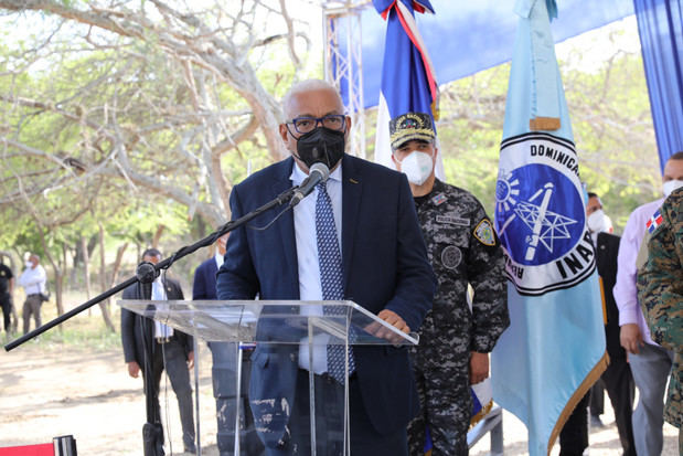 El director del Instituto Nacional de Aguas Potables y Alcantarillados (INAPA), Horacio Mazara, durante su discurso.