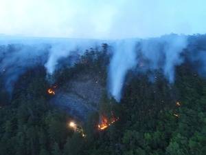 Incendio en Bahoruco.