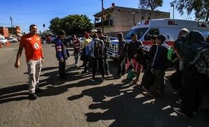 Las caravanas de migrantes cerca del punto crítico en el albergue de Tijuana