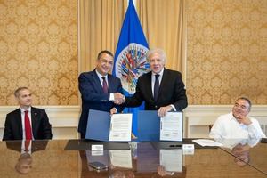​La Junta Central Electoral y la OEA firman convenio de cooperación técnica de cara al próximo proceso electoral