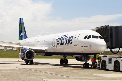 JetBlue con 807 mil pasajeros transportados, lidera hasta agosto del 2020 el top ten en RD.