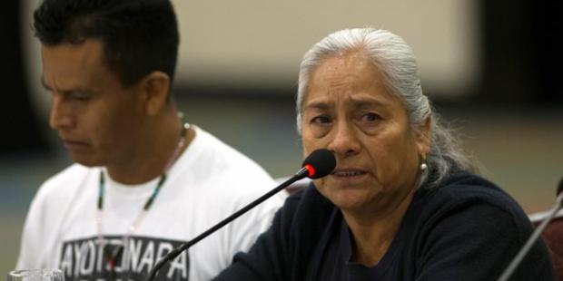Joaquina García madre de uno de los 43 estudiantes desaparecidos de Ayotzinapa