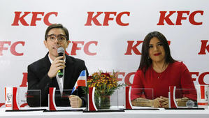 Pablo Girard y Vanessa González, ejecutivos en el país de KFC.