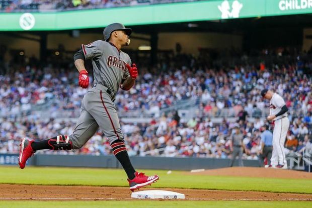 En la imagen un registro del dominicano Ketel Marte, segunda base y jardinero central de los Diamondbacks de Arizona, quien fue elegido como el Jugador de la Semana en la Liga Nacional de la MLB.