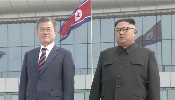 Mandatarios de Corea del Sur y Corea del Norte