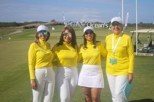 Directivas de LPGA Amateurs DR María Belissa Ramírez, Lissette
de los Santos, Jinnett Inoa y Francia Álvarez.