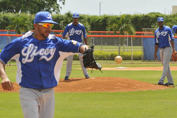 Jugadores del equipo del Licey.