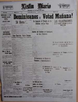 Listin Diario llamando a votar en mayo de 1924.