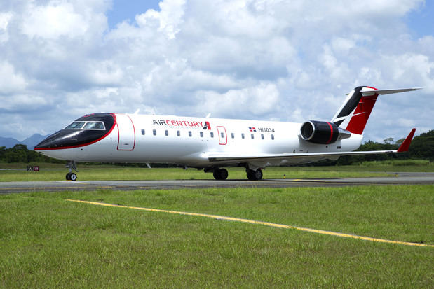 El avión, una aeronave BAe Jetstream 32 de la aerolínea Air Century con capacidad para 19 pasajeros.