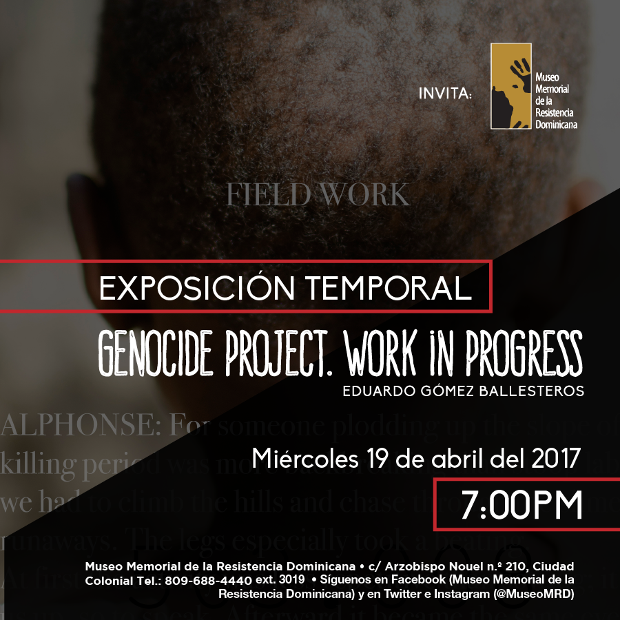 Museo Memorial presenta Exposición Temporal Internacional GENOCIDE PROJECT