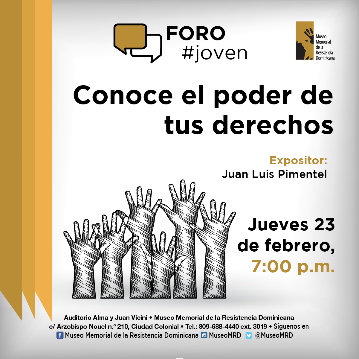 Museo Memorial De La Resistencia Dominicana Actividades de la semana