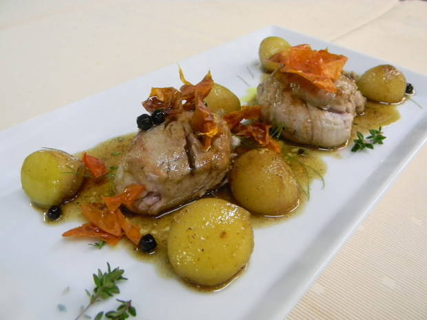 Filete de Cerdo con manzana y canela,