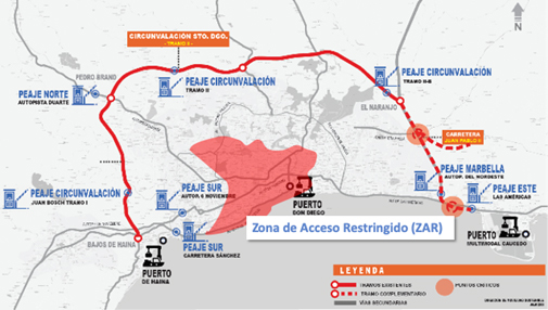 Plano de zona de acceso restringido.