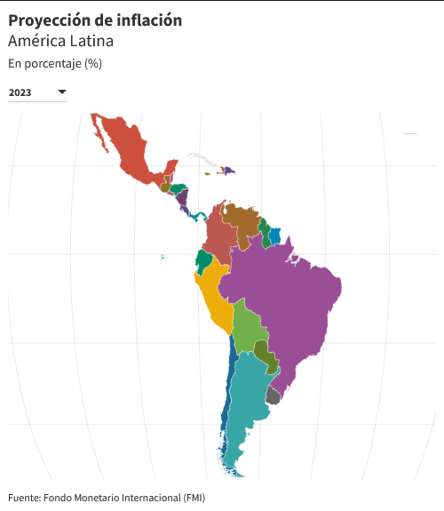 Inflación en República Dominica se reduciría a 4.9% en 2023 y 4.0% en 2024, según FMI