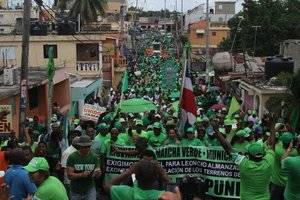 Marcha Verde recorrió Los Tres Brazos para pedir fin a la impunidad