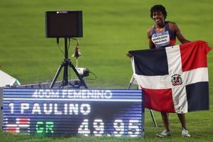 La dominicana Paulino gana los 400 m, se clasifica a Par&#237;s e impone r&#233;cord centrocaribe&#241;o