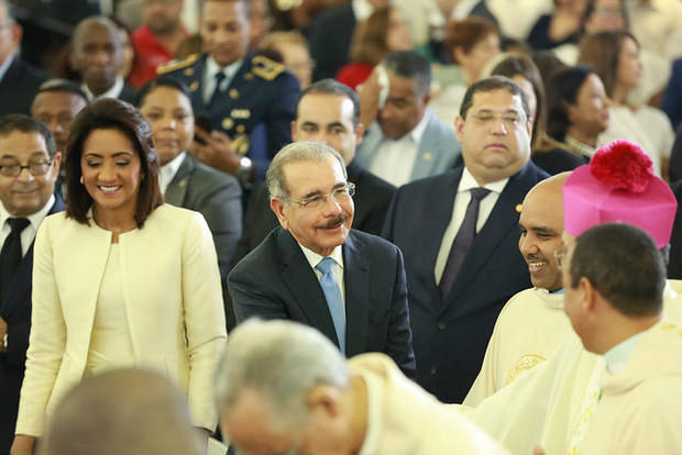 El presidente de la República acompañó a la feligresía católica congregada en el Centro de Convenciones Sansoucí
