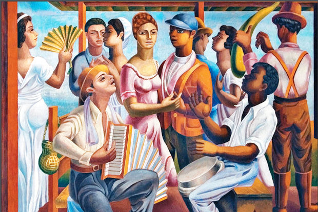 Merengue. C. 1938, Óleo sobre cartón, 52 x 68 cm. Imagen: Museo Bellapart, Santo Domingo.