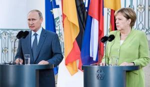 Merkel y Putin coinciden en necesidad de resolver crisis en Ucrania y Siria